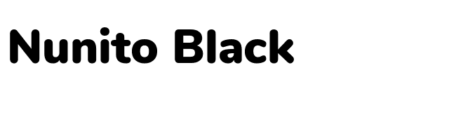Nunito Black font preview