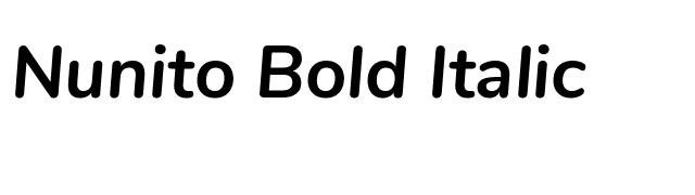 Nunito Bold Italic font preview