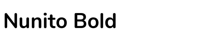 Nunito Bold font preview
