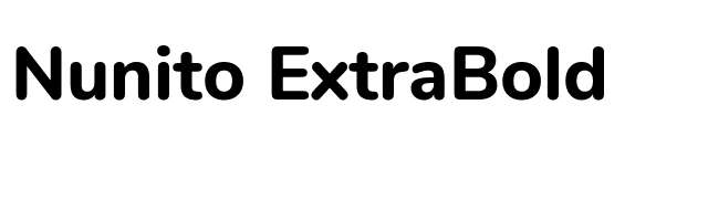 Nunito ExtraBold font preview