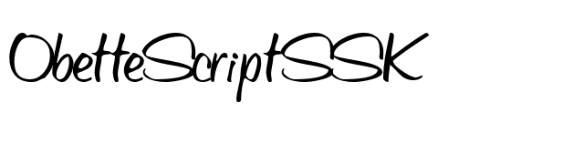 ObetteScriptSSK font preview