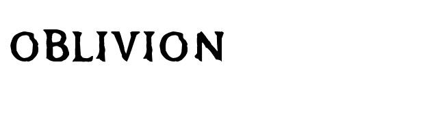Oblivion font preview