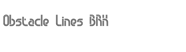 Obstacle Lines BRK font preview