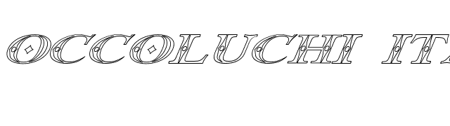 Occoluchi Italic Outline font preview