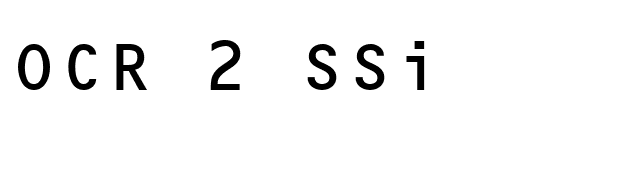 OCR 2 SSi font preview