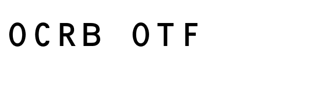 OCRB OTF font preview