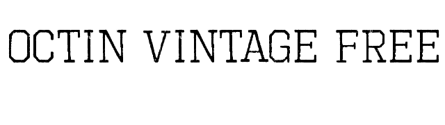 Octin Vintage Free font preview