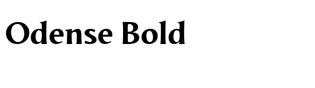 Odense Bold font preview