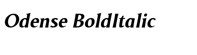 Odense BoldItalic font preview