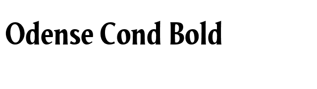 Odense Cond Bold font preview