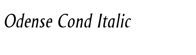 Odense Cond Italic font preview