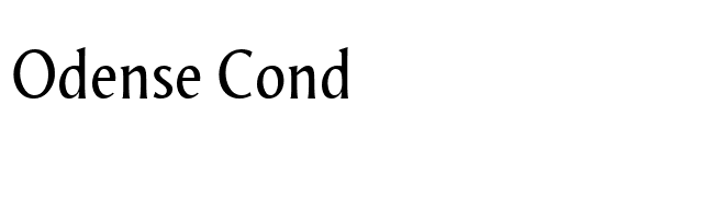 Odense Cond font preview
