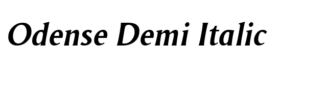 Odense Demi Italic font preview