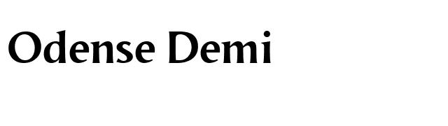 Odense Demi font preview