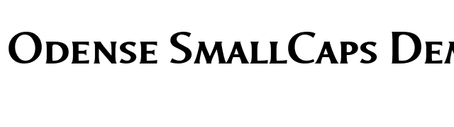 Odense SmallCaps DemiBold font preview
