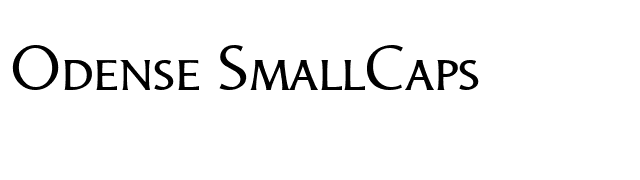 Odense SmallCaps font preview