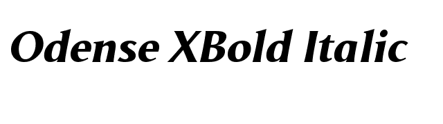 Odense XBold Italic font preview