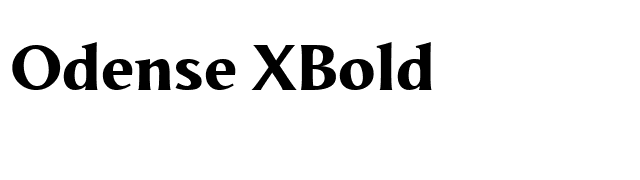 Odense XBold font preview