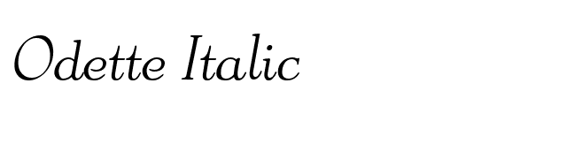Odette Italic font preview
