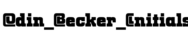 Odin_Becker_Initials font preview