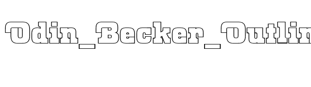 Odin_Becker_Outline font preview