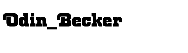 Odin_Becker font preview