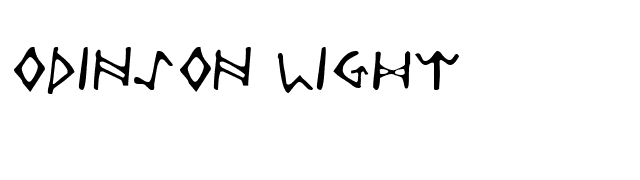 Odinson Light font preview