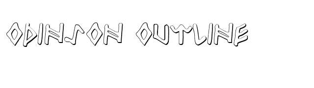 Odinson Outline font preview
