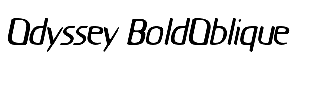 Odyssey BoldOblique font preview