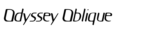Odyssey Oblique font preview