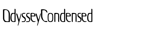 OdysseyCondensed font preview