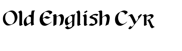 Old English Cyr font preview