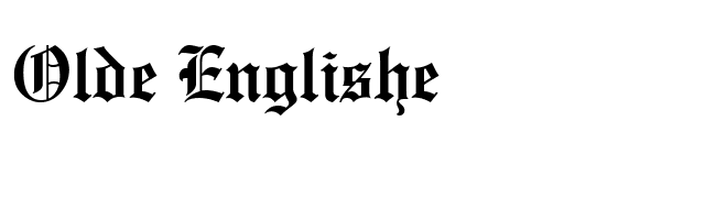 Olde Englishe font preview