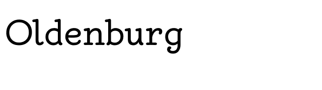 Oldenburg font preview