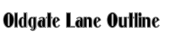 Oldgate Lane Outline font preview