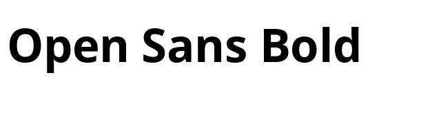 Open Sans Bold font preview