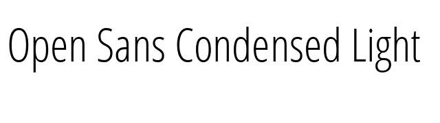 Open Sans Condensed Light font preview