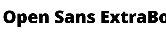 Open Sans ExtraBold font preview