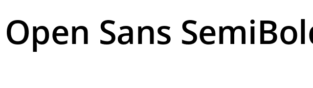 Open Sans SemiBold font preview