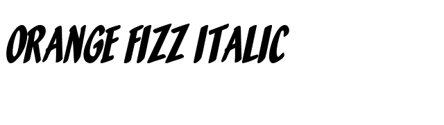 Orange Fizz Italic font preview