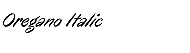 Oregano Italic font preview