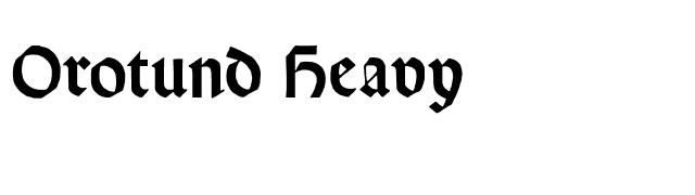 Orotund Heavy font preview
