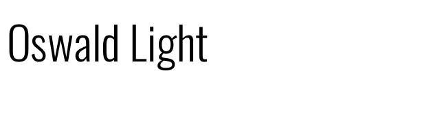 Oswald Light font preview