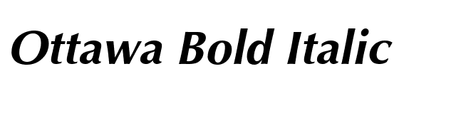 Ottawa Bold Italic font preview
