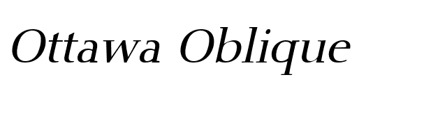 Ottawa Oblique font preview