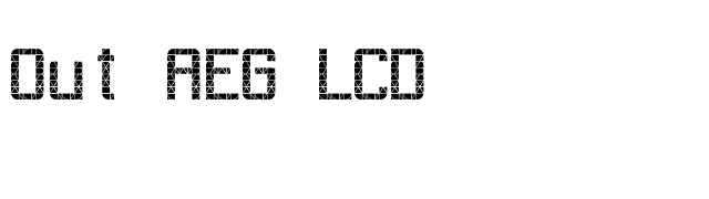 Out AEG LCD font preview