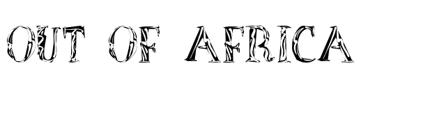 Out of Africa font preview