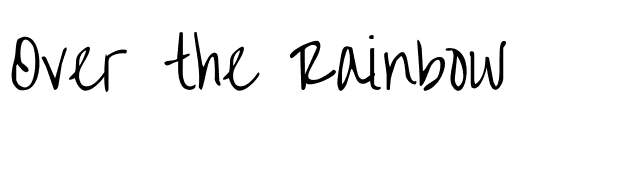 Over the Rainbow font preview