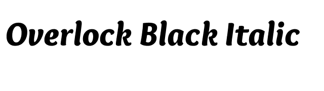 overlock-black-italic font preview