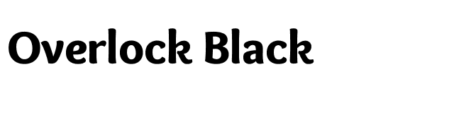 Overlock Black font preview